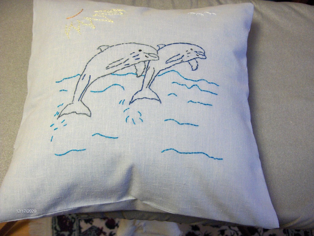 Dolphins pillow